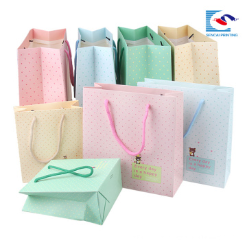 custom fancy design craft gift paper bags with logo